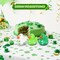 4E's Novelty 24 Pcs St Patricks Day Rubber Ducks - 2 inch Shamrock Rubber Duckies Bulk - St. Patrick's Day Gifts for Kids Party Favors Accessories